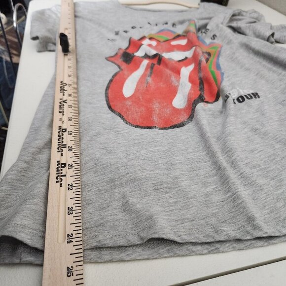 Rolling Stones Shirt Womens Large 12-14 Band Rock Graphic Tee Vintage Style - Picture 6 of 10